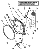 REAR BLKHD / SEAL / CYLINDER ROLLER / TERM BLK Diagram and Parts List for LG8319W2 PLG8319W2 Amana Dryer