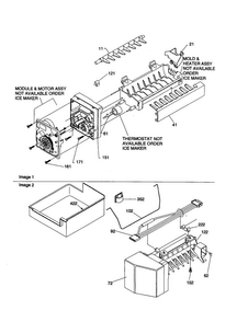 Ice Maker Assembly Diagram and Parts List for TN21V2C-P1315907WC  Amana Refrigerator