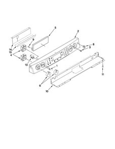 Control Panel Parts Diagram and Parts List for JES8850CAB00  Jenn-Air Range