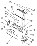 GRAPHIC PANEL, CONTROL HOOD AND CONTROLS Diagram and Parts List for LE8107L2 PLE8107L2 Amana Dryer