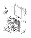 REF DOOR Diagram and Parts List for TRI22S4L P1196302W L Amana Refrigerator