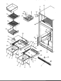 CABINET SHELVING Diagram and Parts List for TRI22S4L P1196302W L Amana Refrigerator