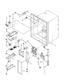Refrigerator Liner Parts Diagram and Parts List for JFI2089WES4  Jenn-Air Refrigerator