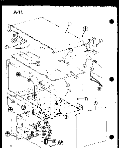 Outer Cabinet/switch Diagram and Parts List for RO-700 P75992-1M Amana Microwave