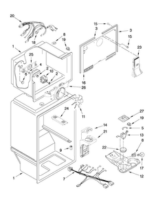 Liner Parts Diagram and Parts List for A1RXNGFYW00  Amana Refrigerator