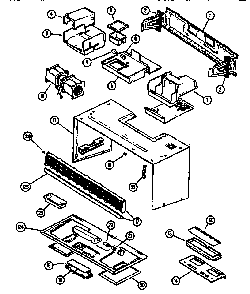 Cabinet Assy Diagram and Parts List for MWT4661W P1140322N Amana Microwave