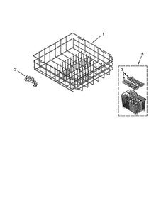 Lower Rack Parts Diagram and Parts List for MDB7759SAS0  Maytag Dishwasher