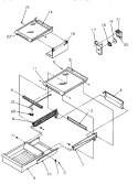 CABINET SHELVING Diagram and Parts List for TR21S4E P1196103W E Amana Refrigerator