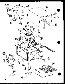 Cabinet Parts Diagram and Parts List for RC-14SD P75750-1M Amana Microwave