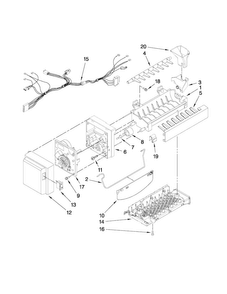 Icemaker Parts Diagram and Parts List for JFI2089AEP7  Jenn-Air Refrigerator