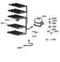 UNIT COMPARTMENT AND SYSTEM Diagram and Parts List for ESU20JW P1179618W Amana Freezer