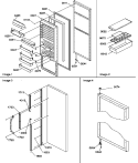 REF DOOR AND ACCESSORIES Diagram and Parts List for SXD25S2E P1190421W E Amana Refrigerator