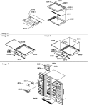CRISPER & DELI ASSEMBLIES AND TOE GRILLE Diagram and Parts List for SXD25S2E P1190421W E Amana Refrigerator