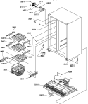 FZ SHELVES AND LIGHT Diagram and Parts List for SXD25S2E P1190421W E Amana Refrigerator