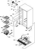 FZ SHELVES & LIGHT Diagram and Parts List for SSD21SW P1193908W W Amana Refrigerator