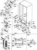 DRAIN SYSTEM, ROLLERS, AND EVAP ASSY Diagram and Parts List for SSD21SW P1193908W W Amana Refrigerator