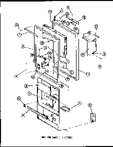 Lower Door Parts Diagram and Parts List for TM14F-P75658-2W  Amana Refrigerator