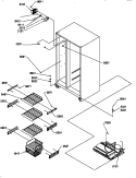 FZ SHELVING AND LIGHT Diagram and Parts List for SXD20TL P1302901W L Amana Refrigerator