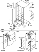 CABINET PARTS Diagram and Parts List for SXD20TL P1302901W L Amana Refrigerator