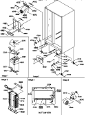 DRAIN SYSTEM, ROLLERS, AND EVAP ASSY Diagram and Parts List for SXD20TL P1302901W L Amana Refrigerator