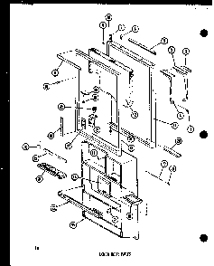 Lower Door Parts Diagram and Parts List for TC18D-P73500-25W  Amana Refrigerator