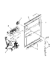 Inner Door Parts Diagram and Parts List for 66512833K313  Kenmore Dishwasher