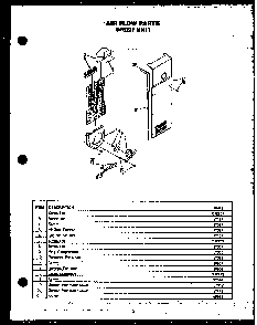 Air Flow Parts Diagram and Parts List for GFS227 MN11 Caloric Refrigerator