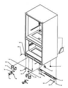 Rollers/drain Tub Diagram and Parts List for BP22A2W-P1161605WW  Amana Refrigerator