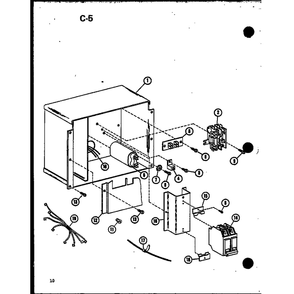 Control Box Diagram and Parts List for RCF24U01B P68446-6C Amana Air Conditioner