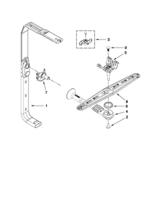 Upper Wash And Rinse Parts Diagram and Parts List for MDBH949AWB2  Maytag Dishwasher