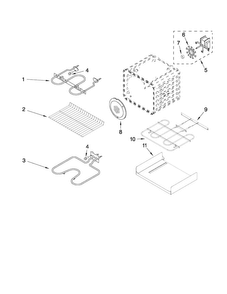Internal Oven Parts Diagram and Parts List for MEW7630WDW01  Maytag Wall Oven