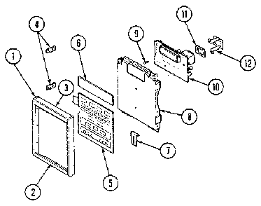 Control Panel Diagram and Parts List for M436  Jenn-Air Microwave