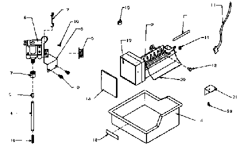 Add-on Ice Maker Assembly Diagram and Parts List for IC2-IC2-ASSEMBLY  Amana Ice Maker