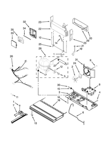 Unit Parts Diagram and Parts List for AFI2538AEB4  Amana Refrigerator