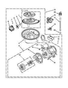 Pump And Motor Parts Diagram and Parts List for MDB8949SBM2  Maytag Dishwasher