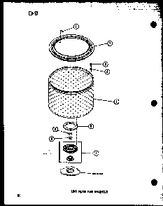 Lint Filter And Washtub Diagram and Parts List for TAA200 P75751-13W Amana Washer