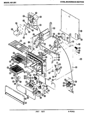 03 - Page 1 Diagram and Parts List for 631001  Litton Microwave Oven Combo