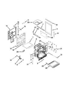 Chassis Parts Diagram and Parts List for MGT8720DS00  Maytag Range