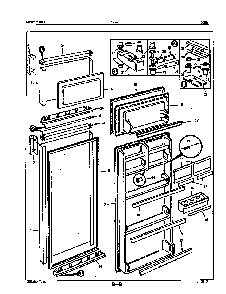 Door Diagram and Parts List for RT11G 86T00 Maytag Refrigerator