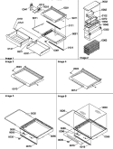 DELI, SHELVES, CRISPER ASSEMBLIES & ACS Diagram and Parts List for SR25TL P1194002W L Amana Refrigerator