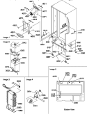 DRAIN SYSTEM, ROLLERS, AND EVAP ASSY Diagram and Parts List for SR25TL P1194002W L Amana Refrigerator