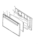 SOLID OVEN DOOR ASSY Diagram and Parts List for SNP26ZZ0 P1143184N W Amana Cooktop