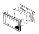 GLASS OVEN DOOR ASSY Diagram and Parts List for SNP26CB0 P1143191N W Amana Range