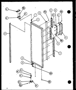 Refrigerator Door 1 Diagram and Parts List for IC4N-P1110801W-SXS  Amana Refrigerator