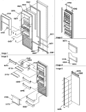 REF DOOR Diagram and Parts List for SBDX520SW P1185104W W Amana Refrigerator