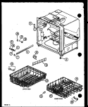 Page 8 Diagram and Parts List for DU6000B P7712009W Amana Dishwasher