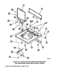 CAB TOP / LOADING DR & CTRL HOOD REAR PAN Diagram and Parts List for LW6123LM PLW6123LM A Amana Washer