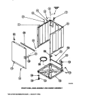 FRONT PANEL, BASE ASSY AND CABINET ASSY Diagram and Parts List for LW6123LM PLW6123LM A Amana Washer
