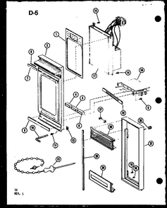 Control Panel Diagram and Parts List for RR-9TB P75043-3M Amana Microwave