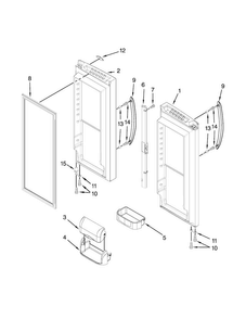 Refrigerator Door Parts Diagram and Parts List for MFF2258VEA10  Maytag Refrigerator